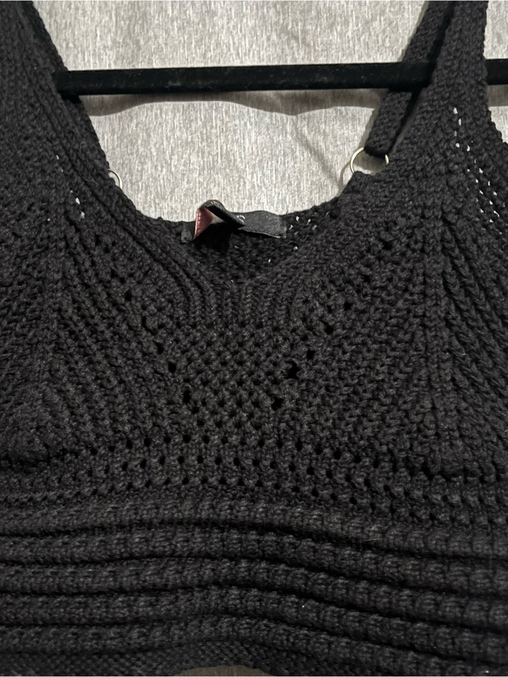 iris Black Knit V-Neck Sleeveless Sweater Tank Small
